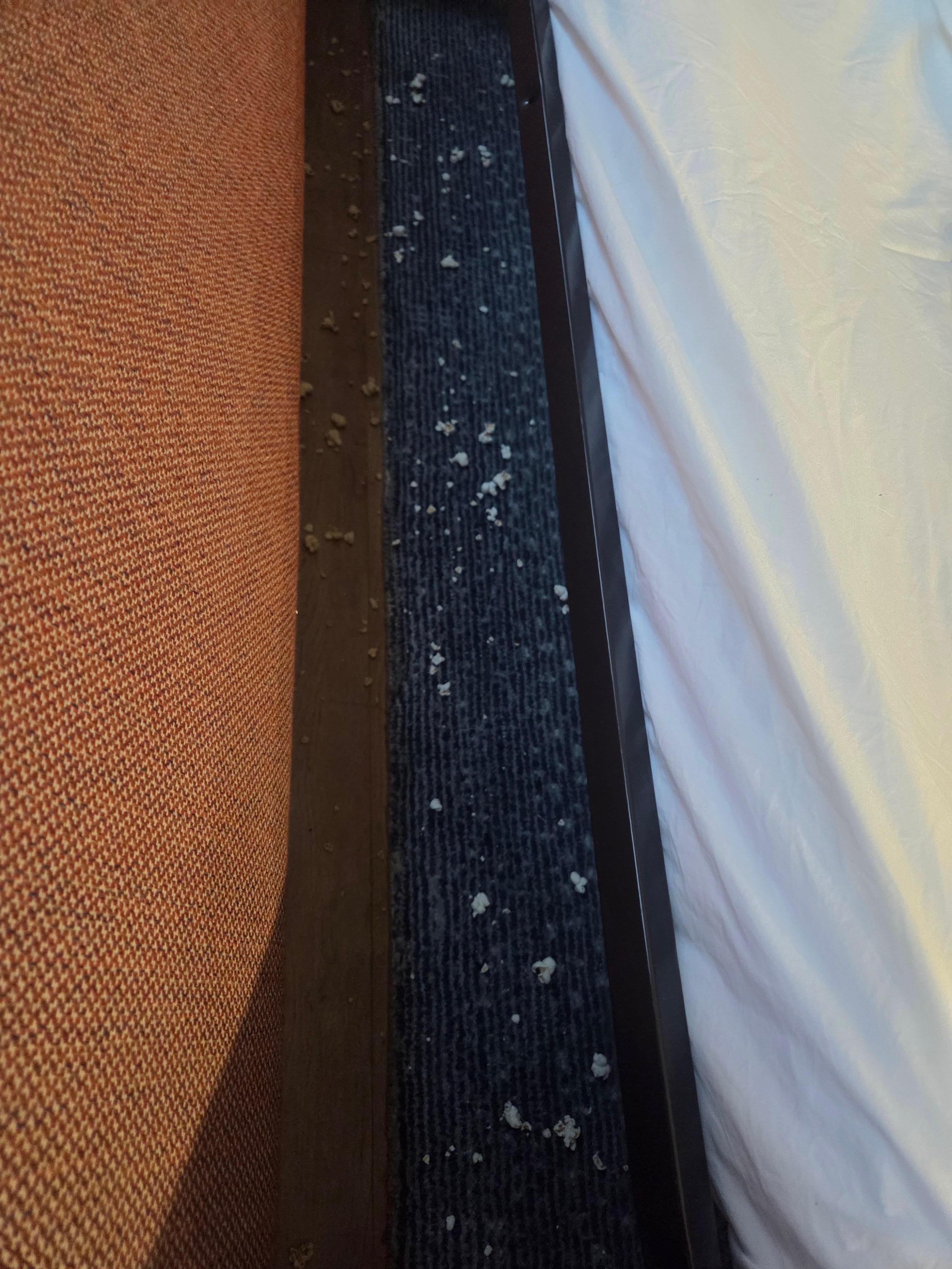 popcorn under couch bed
