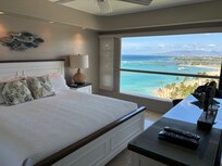 The bedroom was spacious and comfortable, plenty of storage