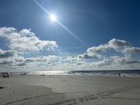 Walking on the beach every morning☀️
