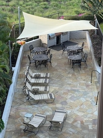 Pool/BBQ area, shade area for pool