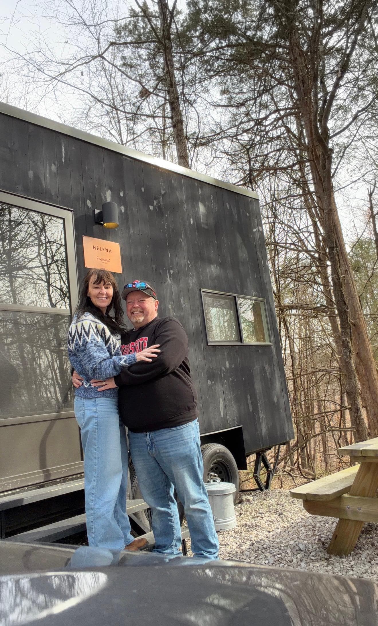 Our one year anniversary. Checked out of tv and phone and went off grid. It was great. 