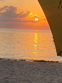 Sunset west bay beach
