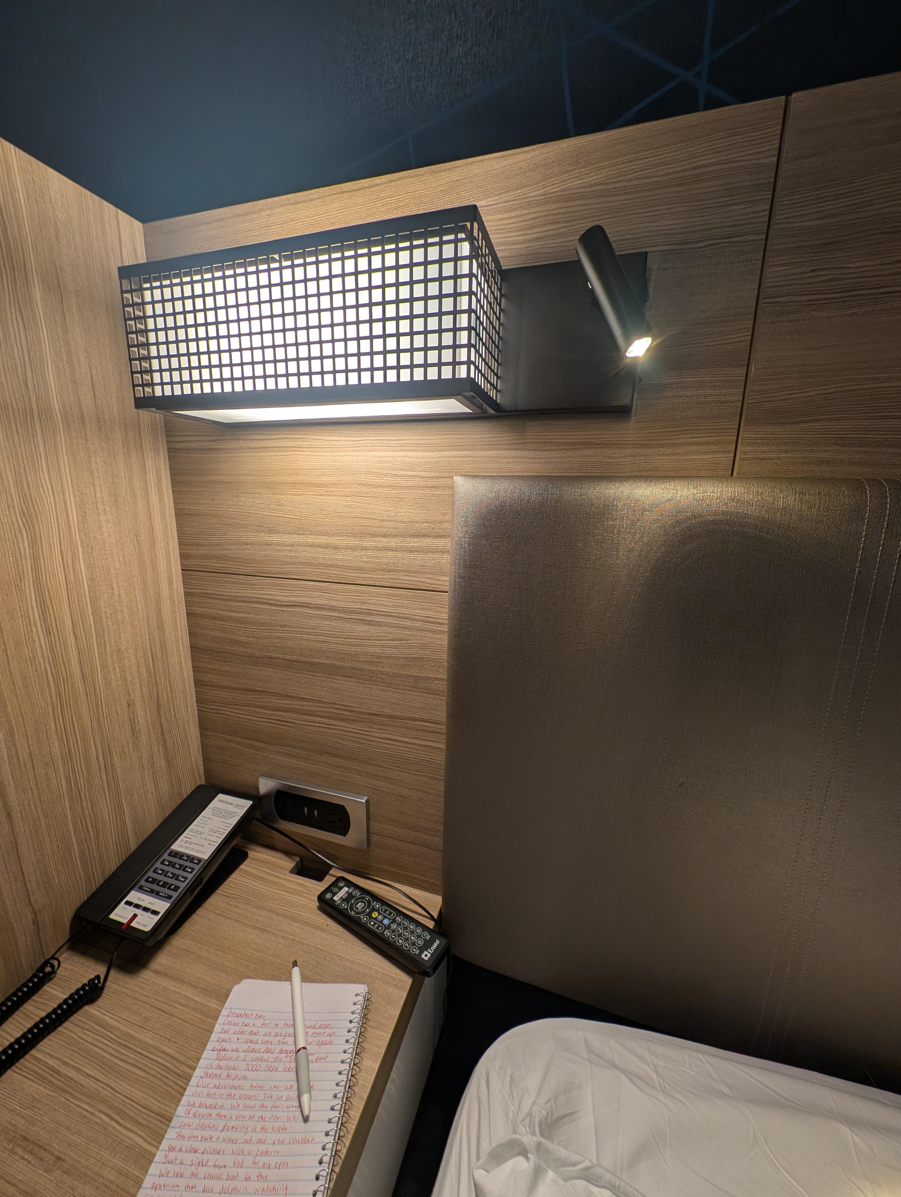 Small focused light for reading in bed