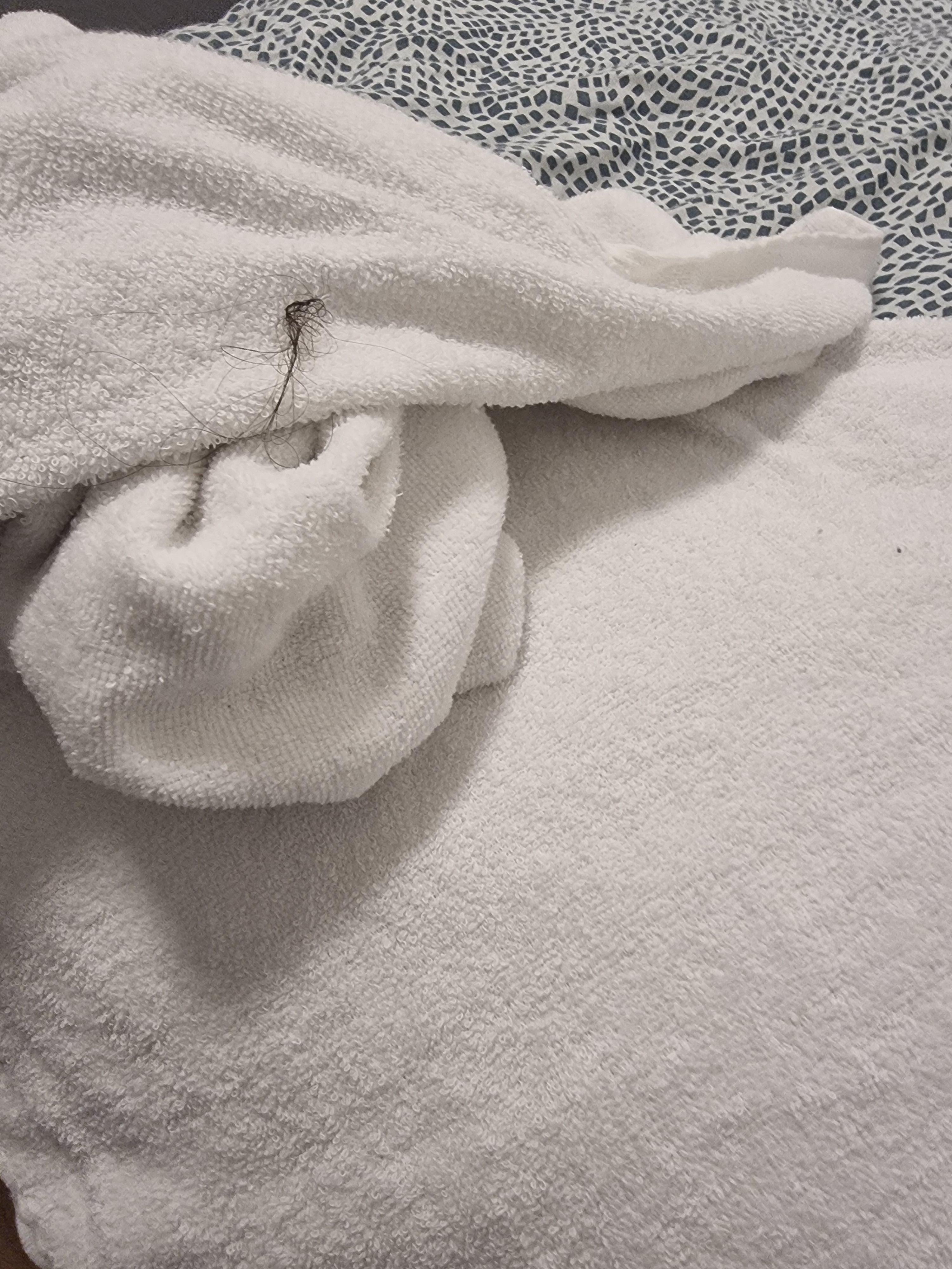 Hair on the towels. The others were dirty 