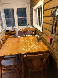 Dining area - a tablecloth would help