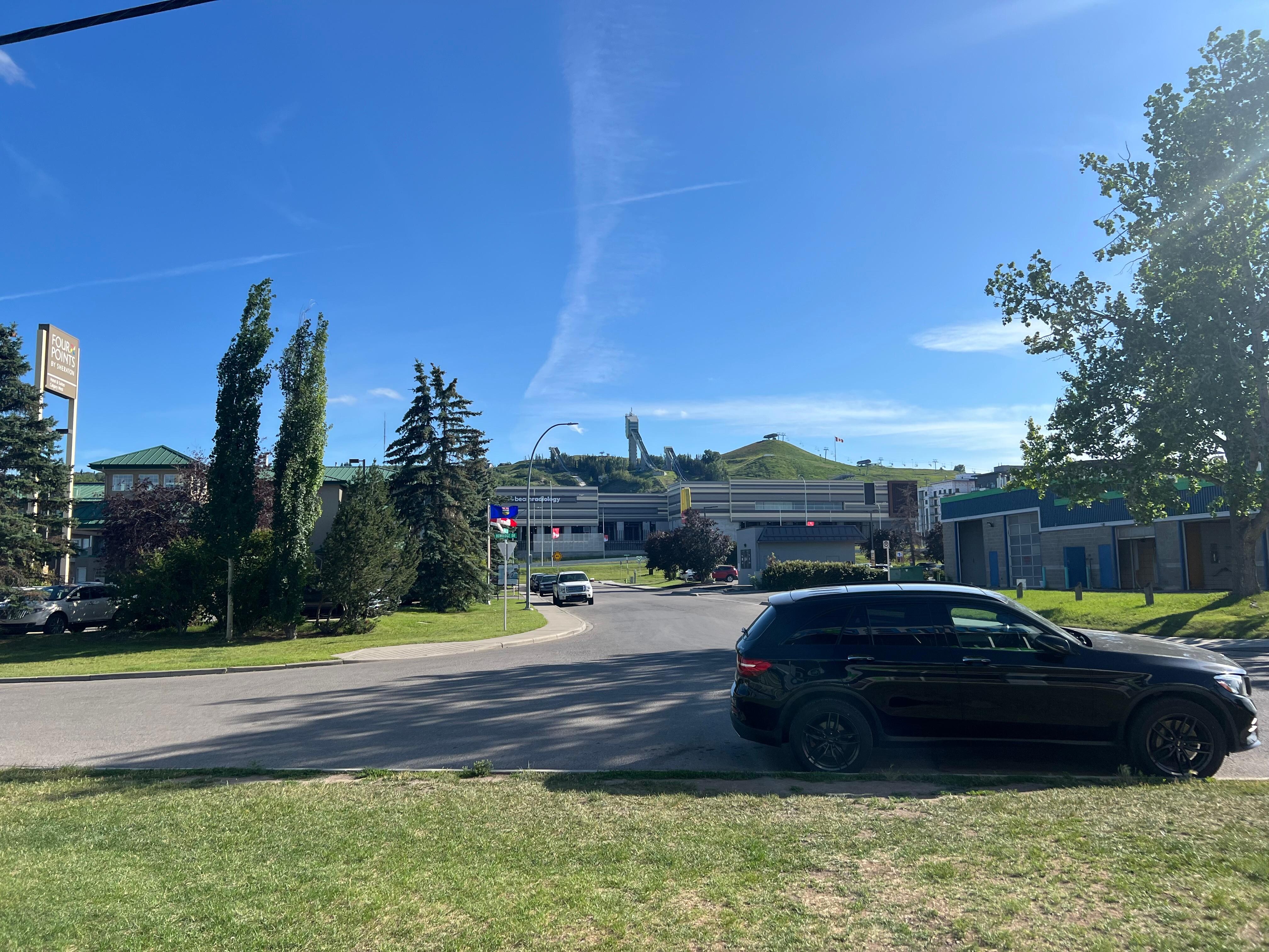 View from across the hotel