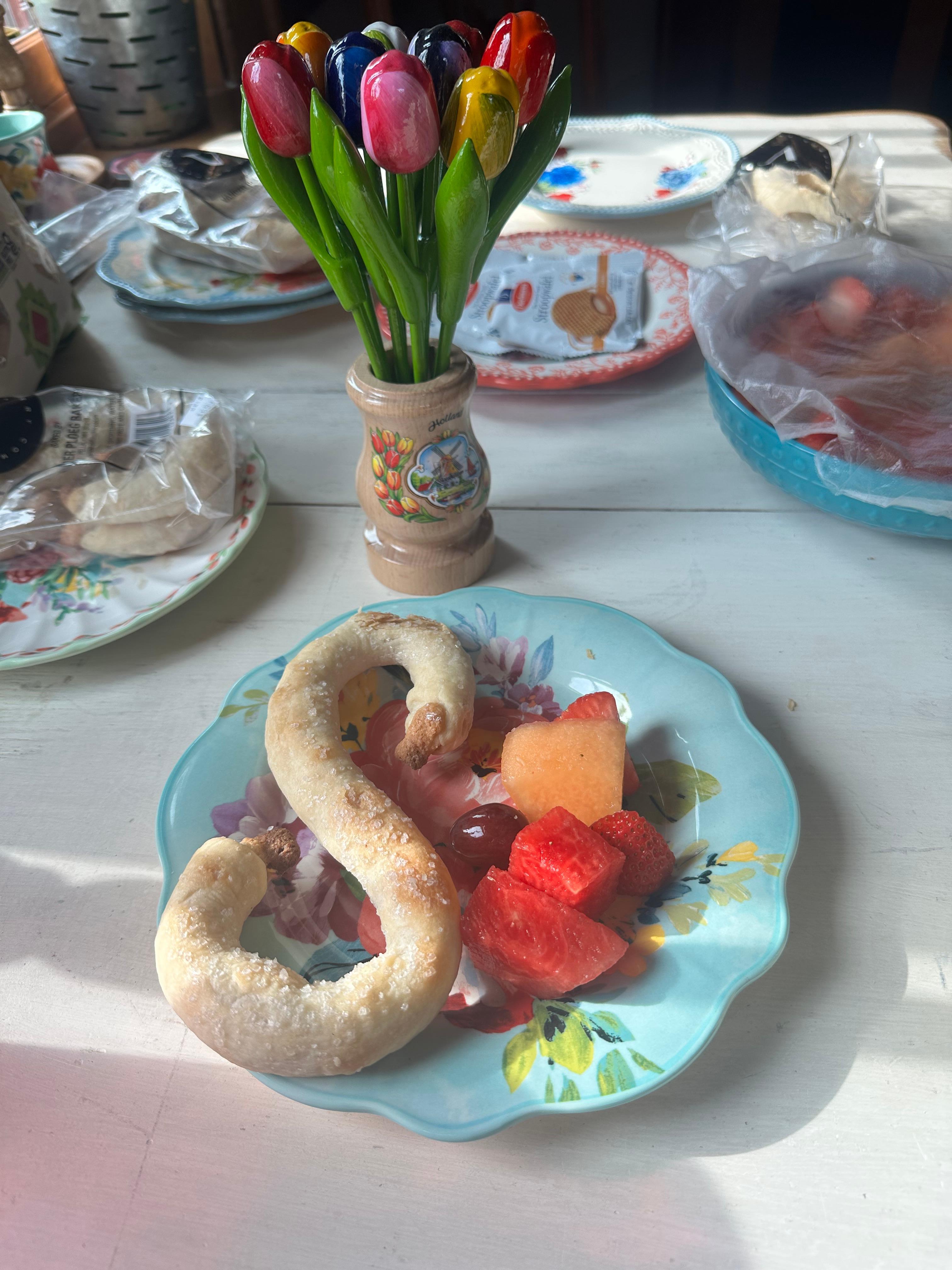 Dutch letters served at breakfast the first morning. 