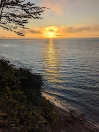 Sunset from edge of bluff (backyard)