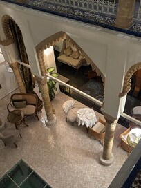 Dinner table arranged for us