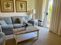 That is the only AC unit for the entire condo. It blows directly into the furniture and not to the bedroom for sleeping. Poor AC placement!
