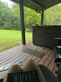 Relaxing and enjoying the sound of the rain with “Conor”