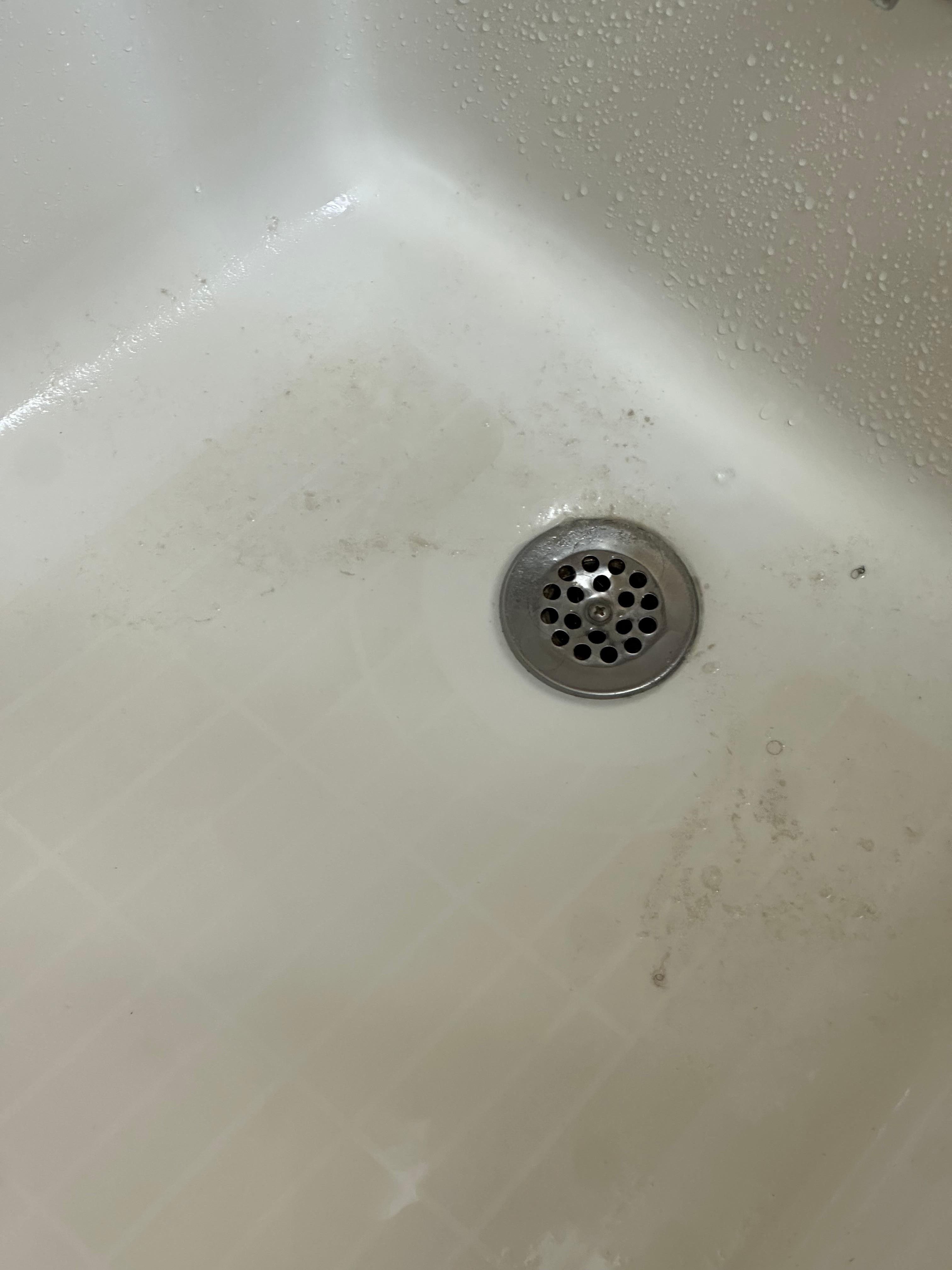 Water in tub 