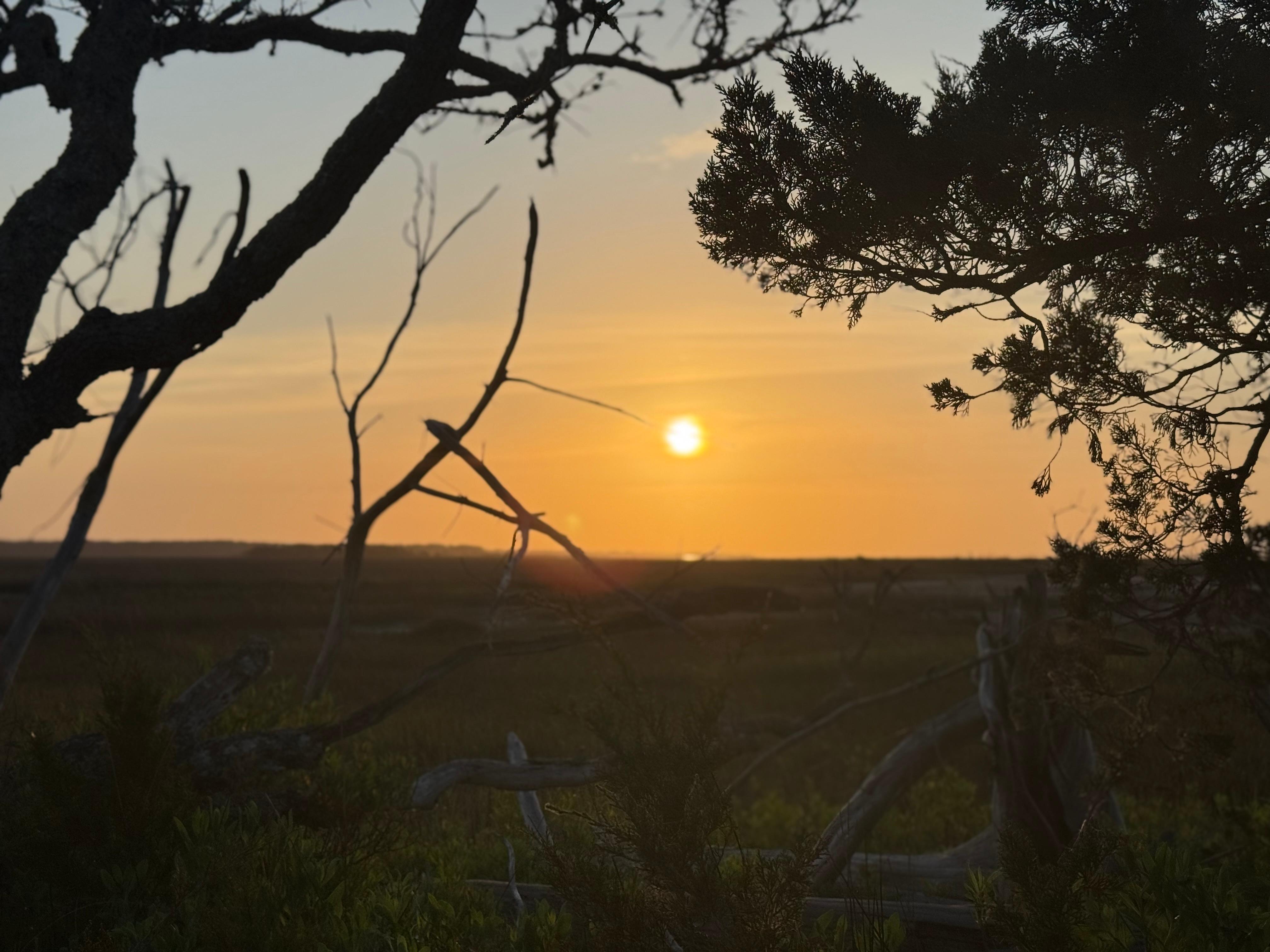 Sunrise on walk around the location 