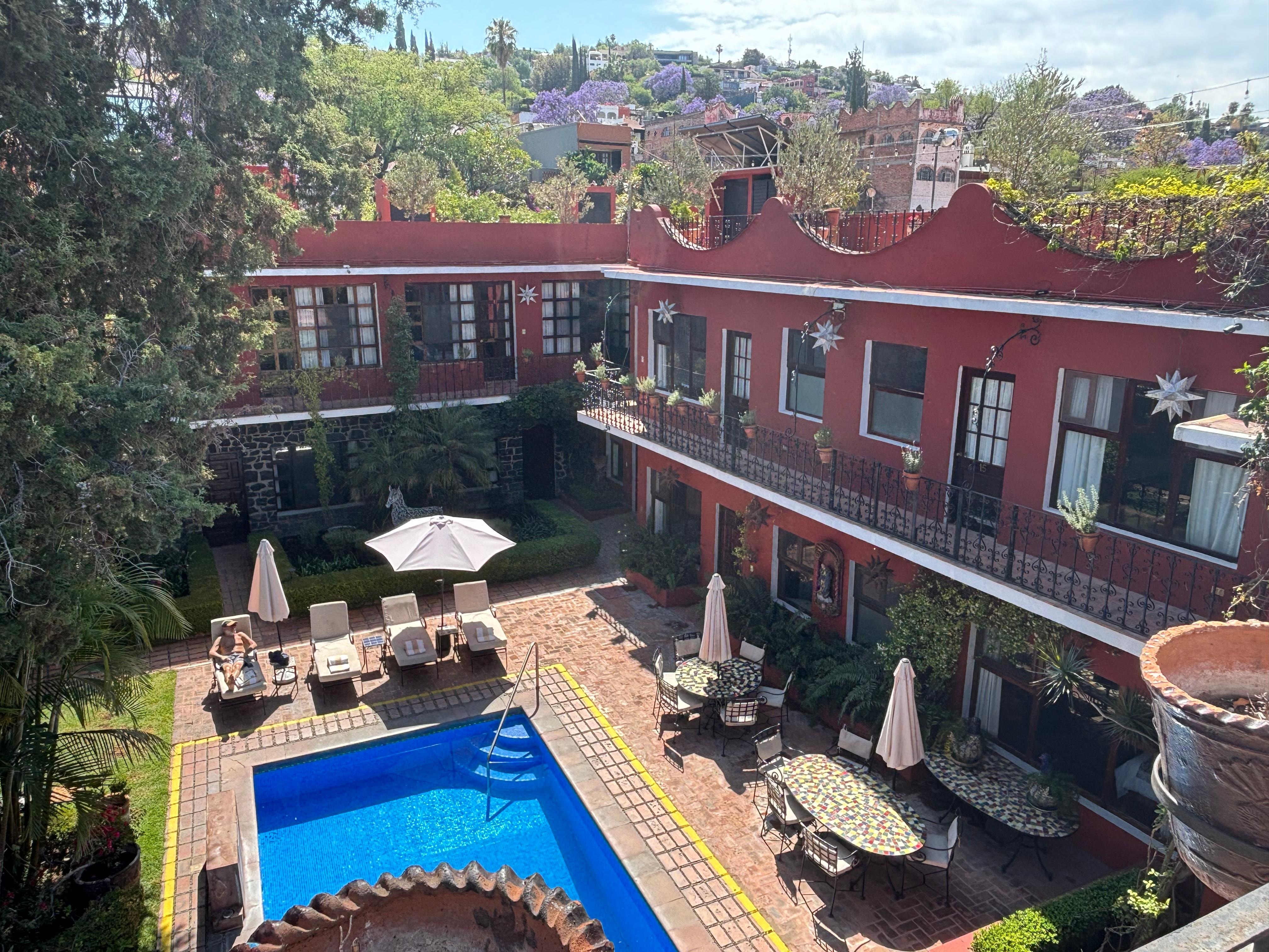 View of pool and rooms