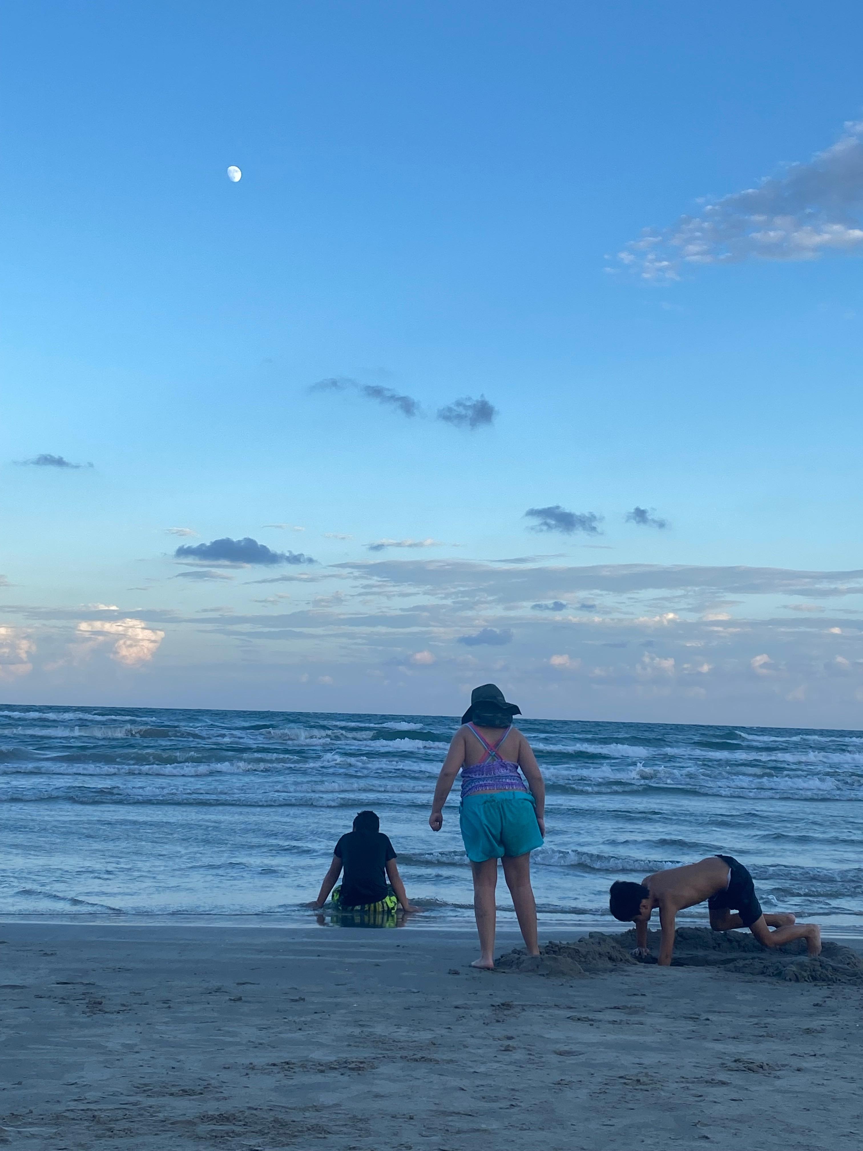 Sunset at Whitecap Beach.