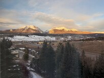 View from my room in morning with sunrise.