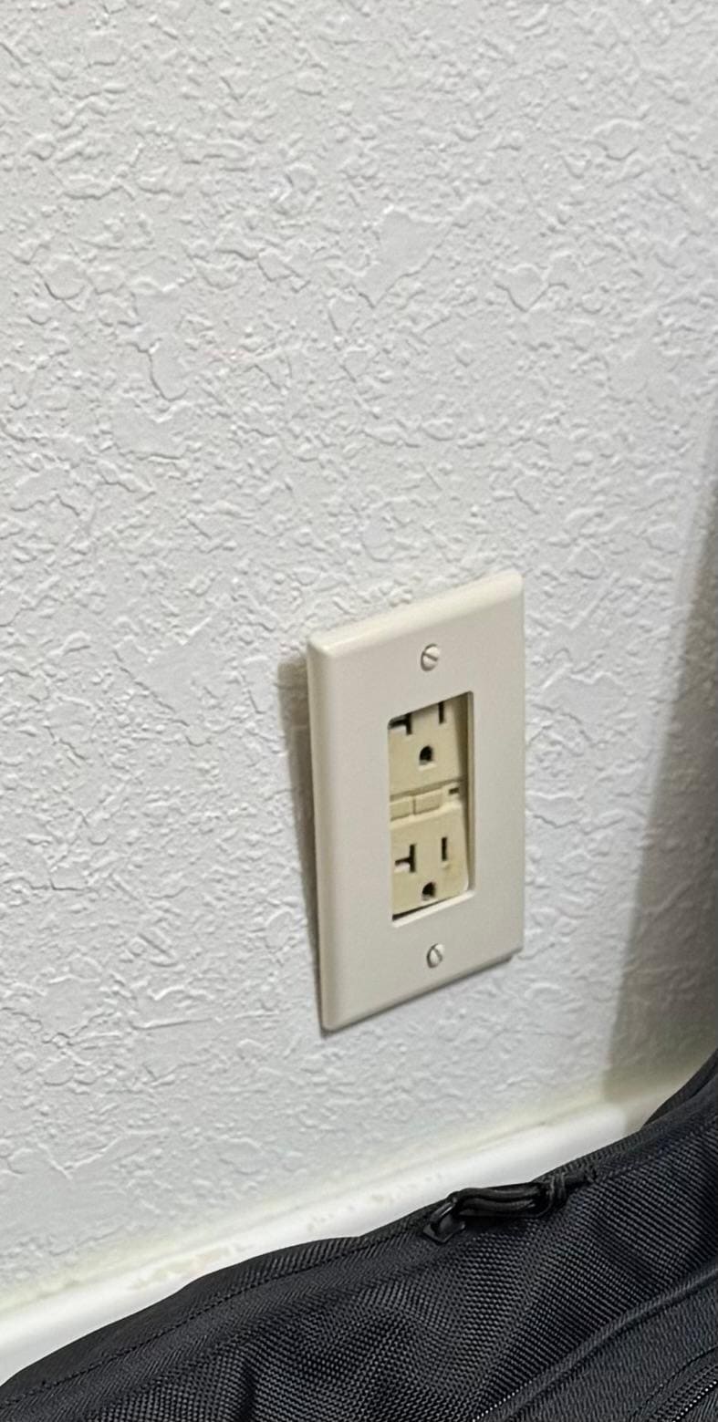 Electrical outlet and half of them did not work in the room
