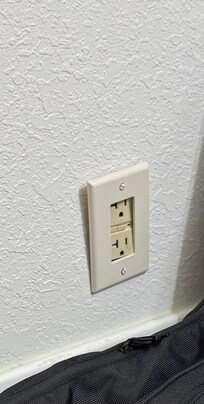 Electrical outlet and half of them did not work in the room