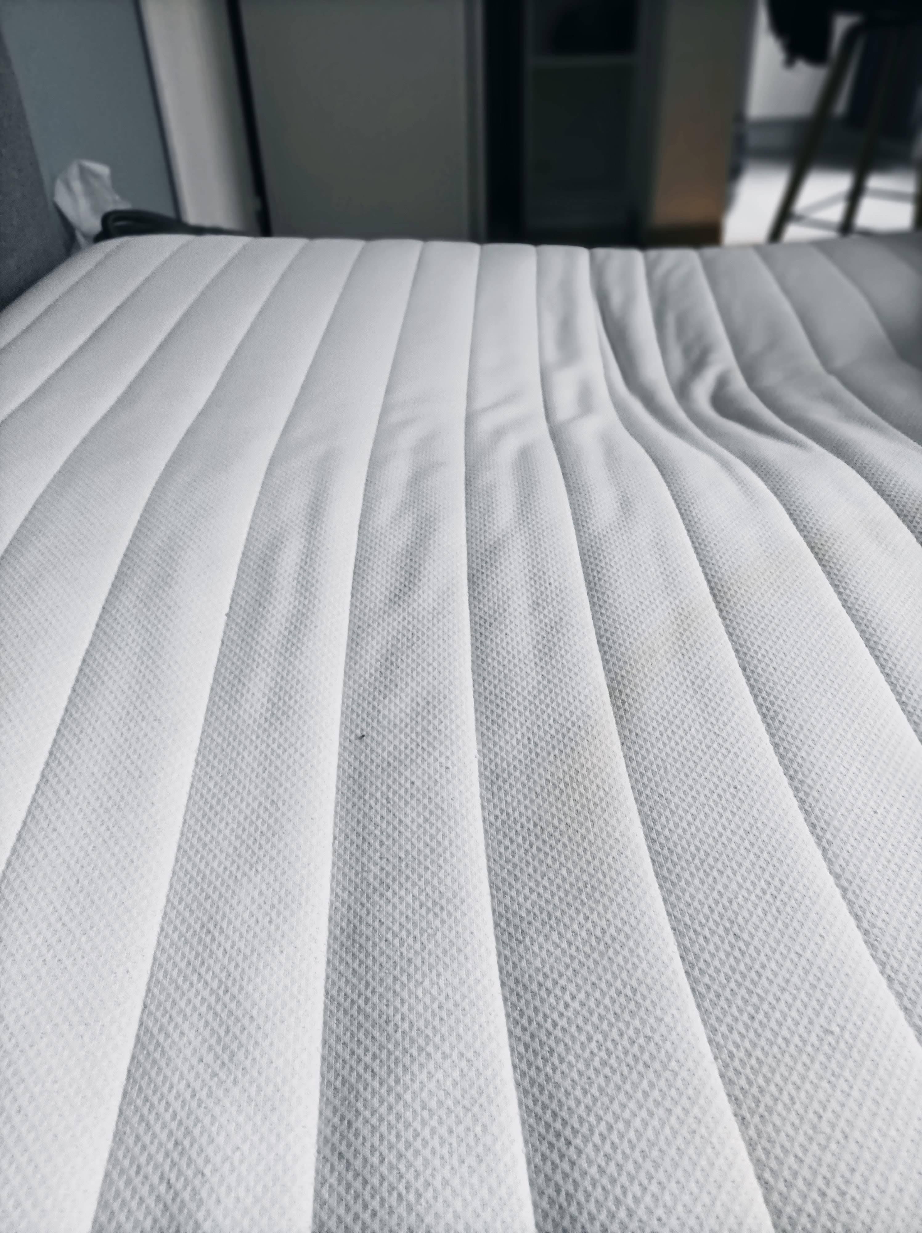 deep depression in bed, then lumpy ridge then valley