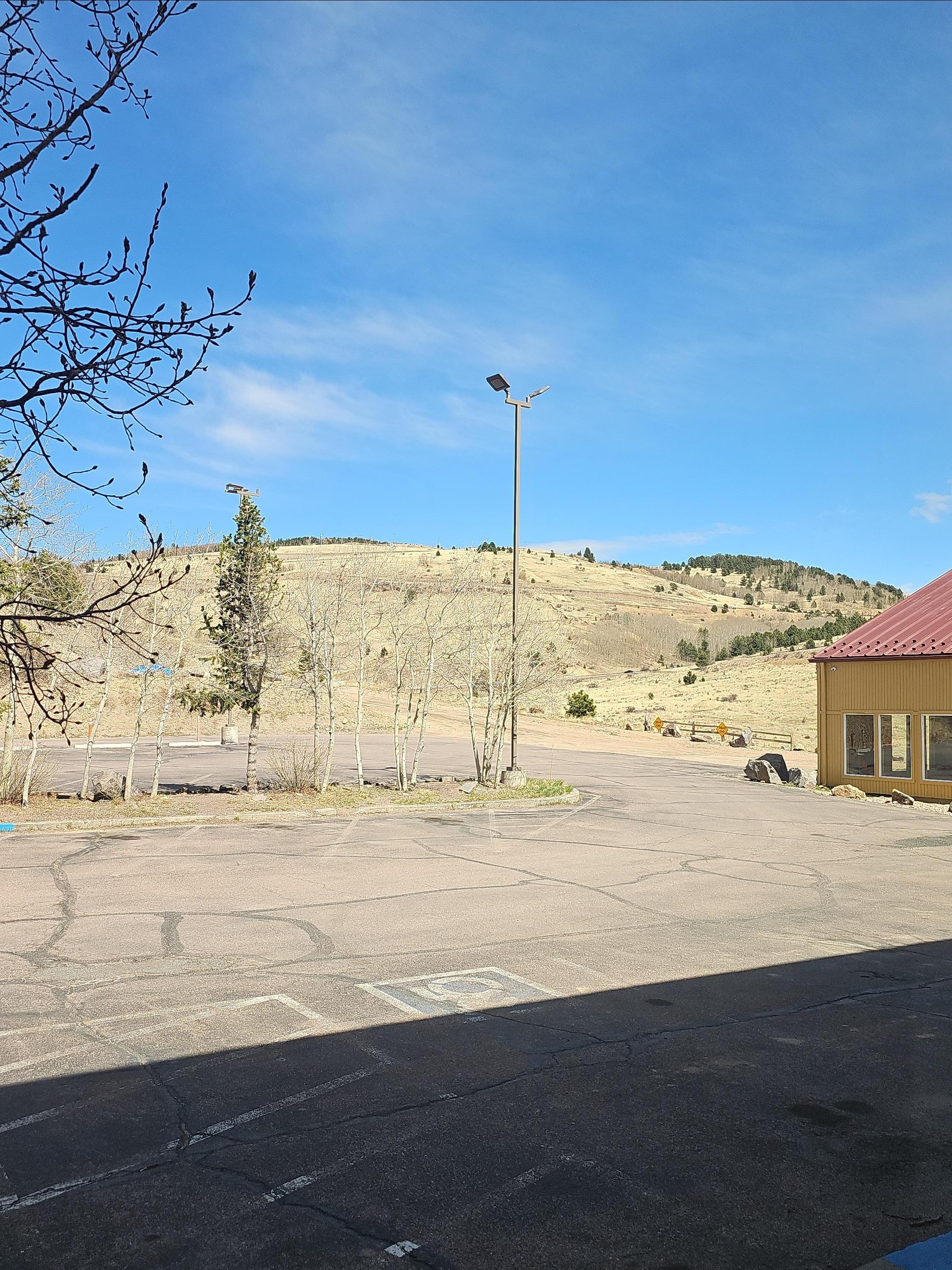 Parking lot from room window