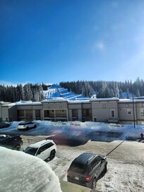 View out the window towards the runs