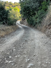 Part of the track to villa.