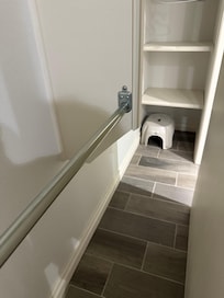 Big closet. We didn’t not know yo bring hangers so plan with that in mind.