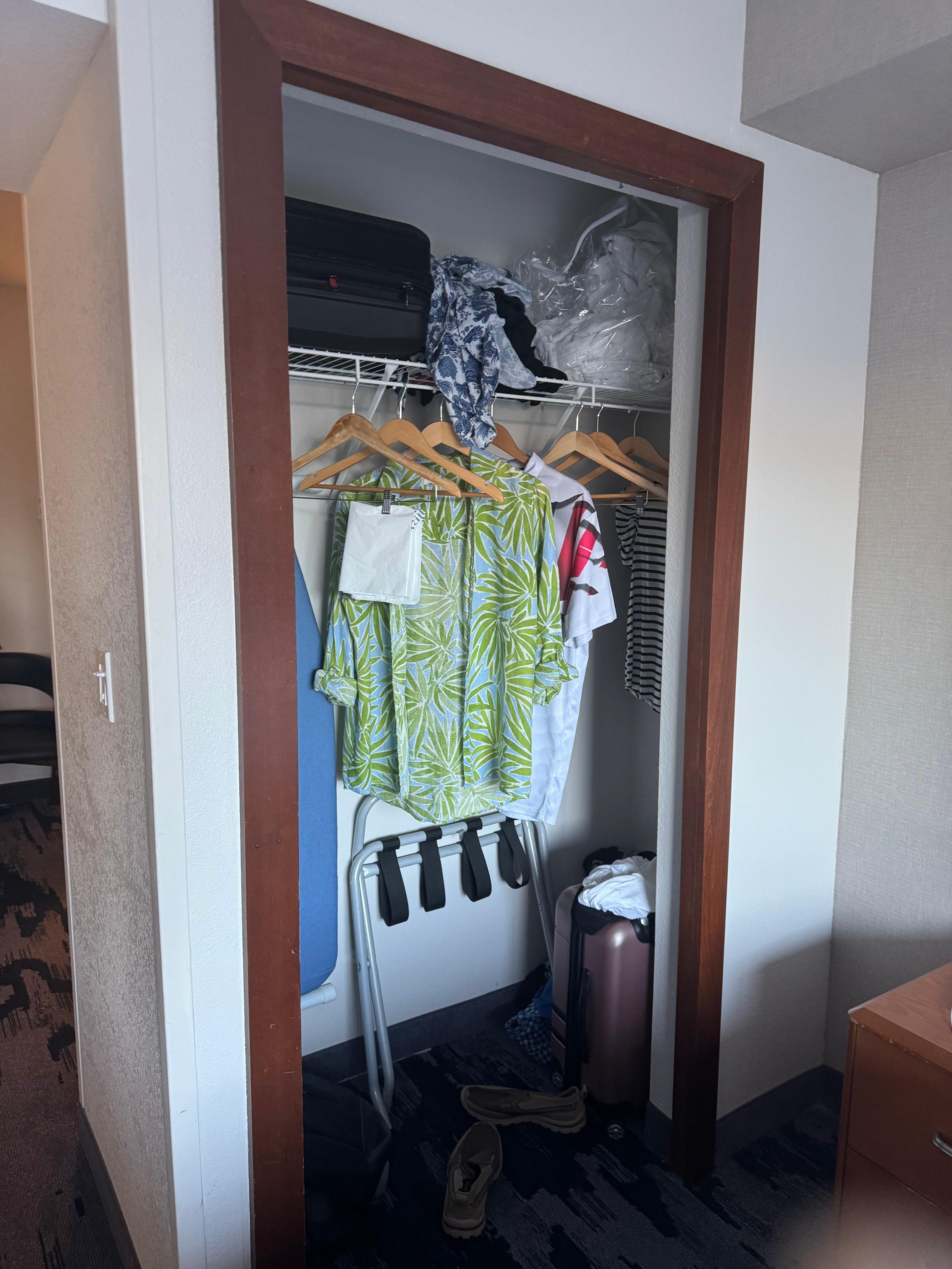 Closet no door.