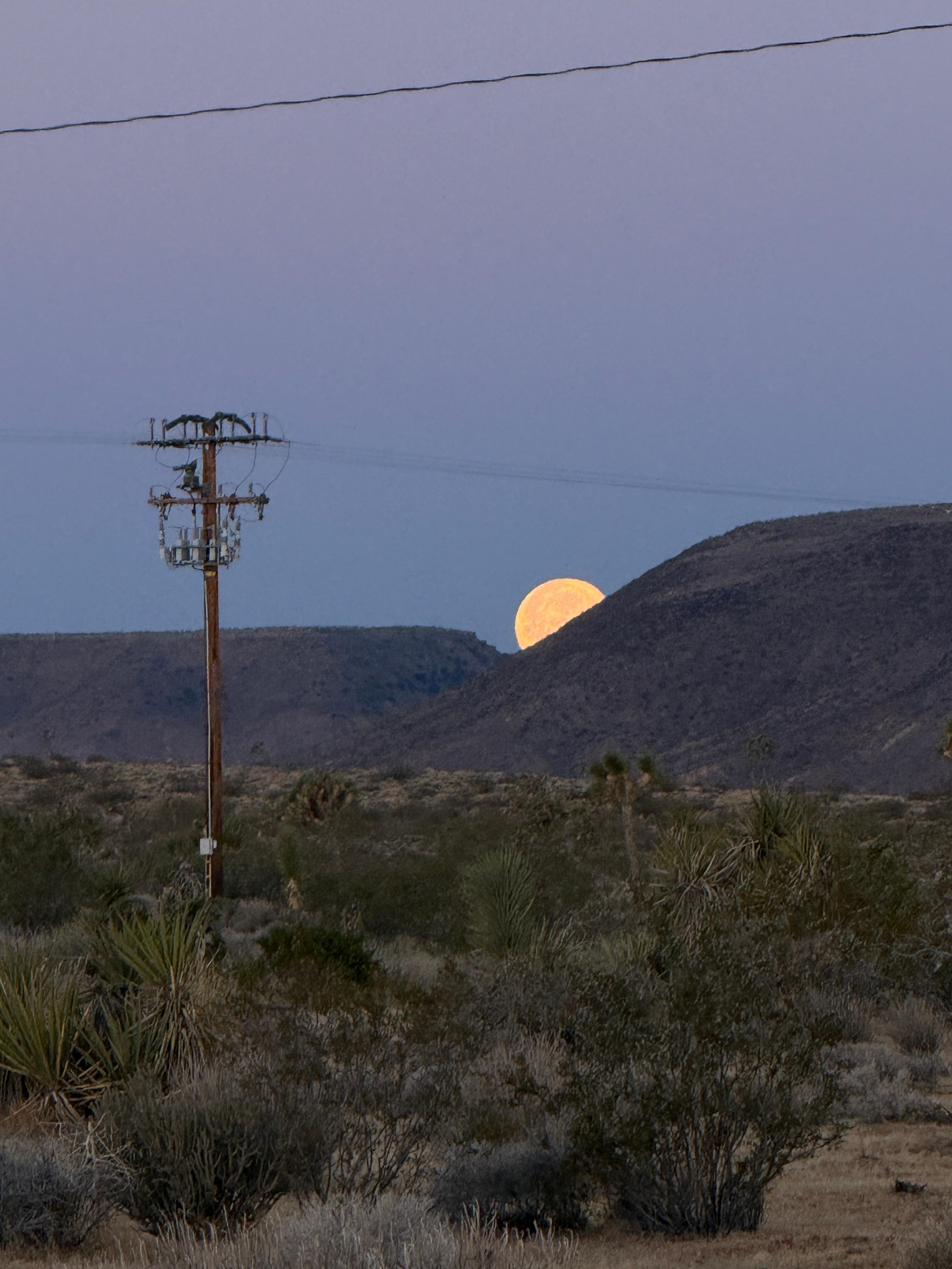 Full moon setting 