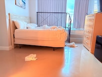 Concrete block under bed