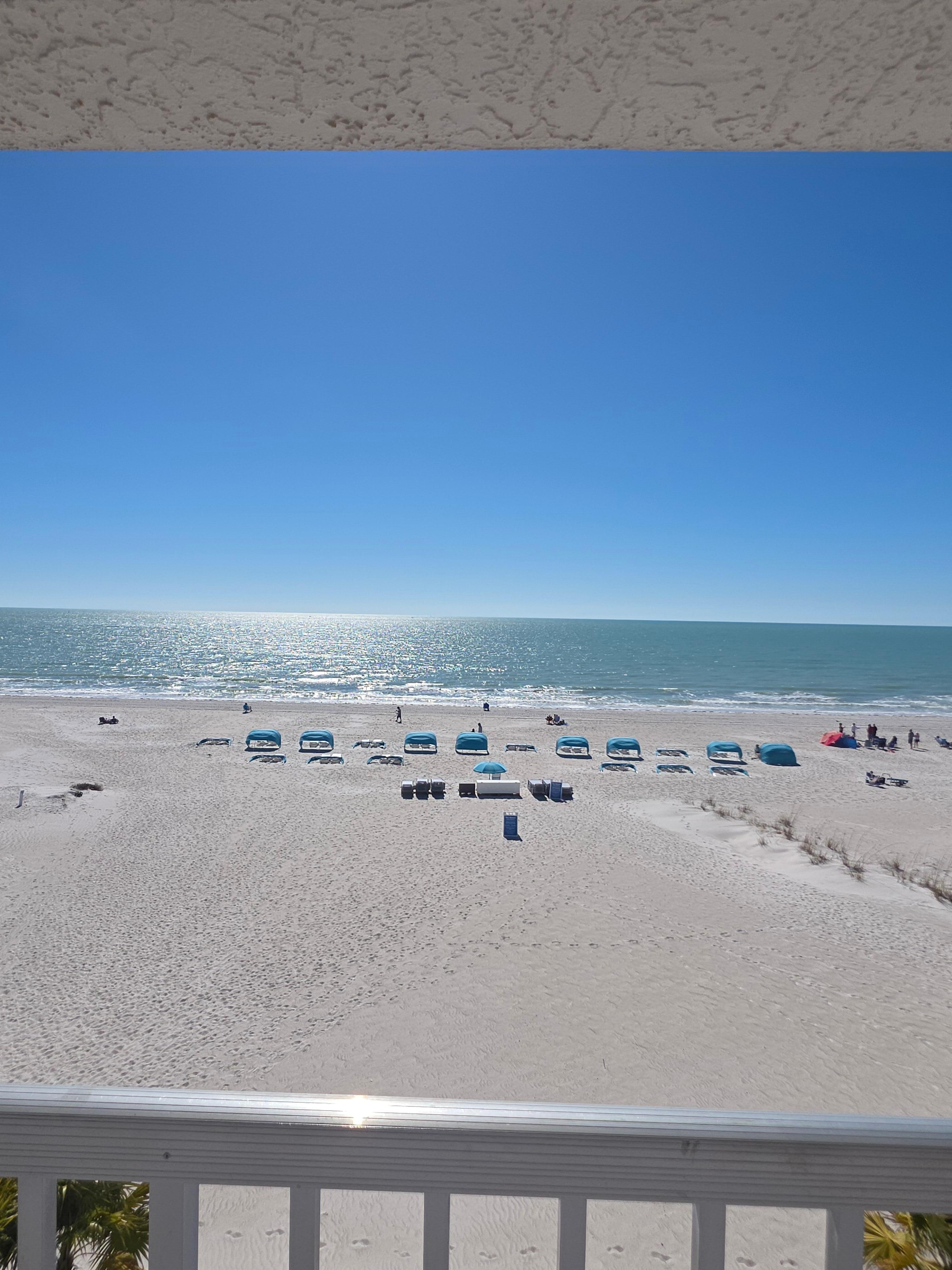 More of beach view from balcony