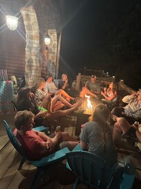 Nights by the fire on the bottom deck