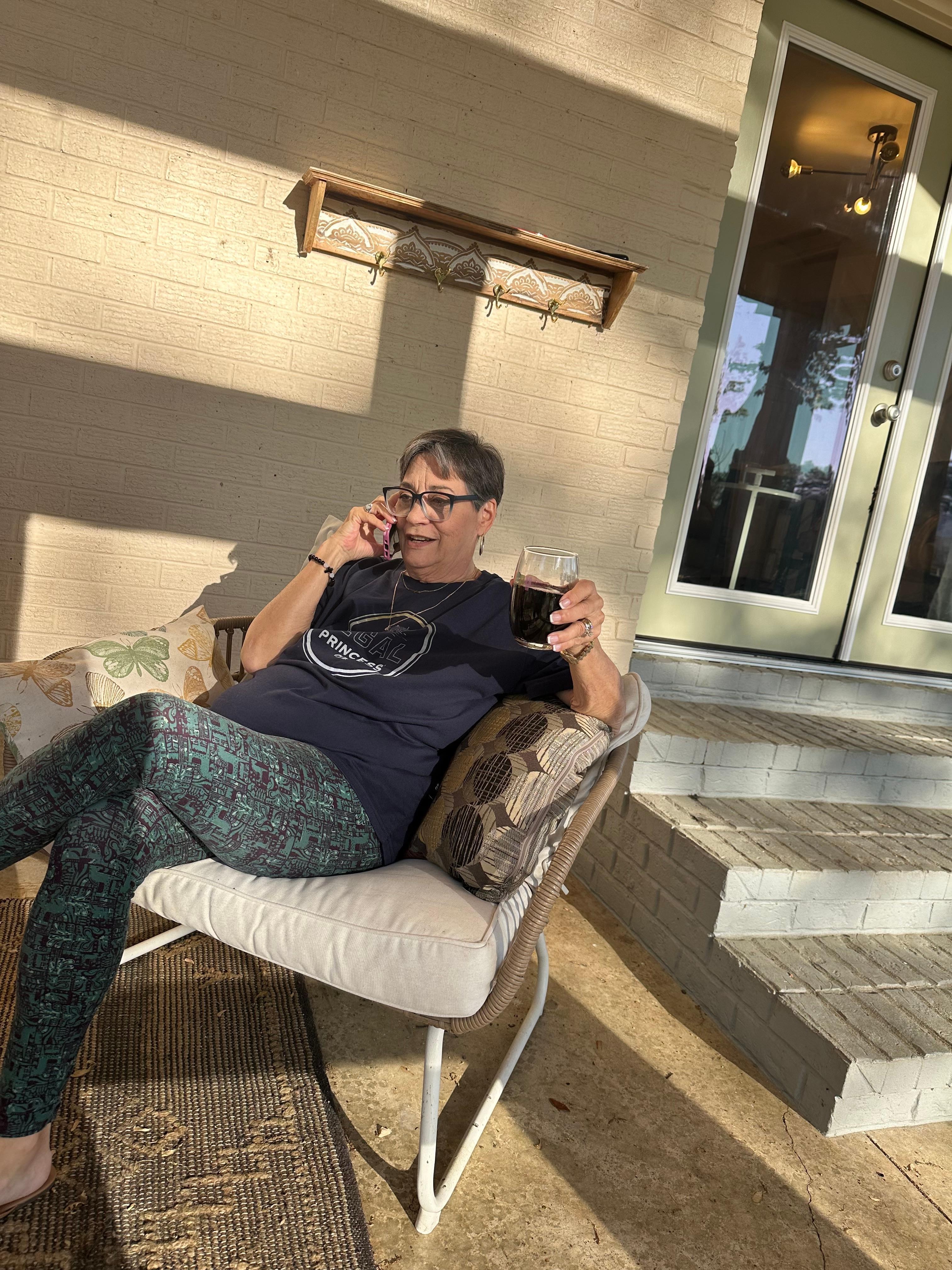 Screened back porch.