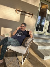 Screened back porch.