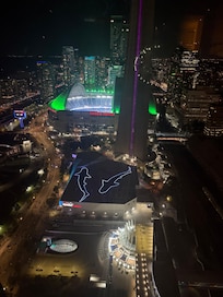 View from the room at night