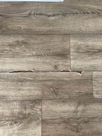 split lino in bathroom