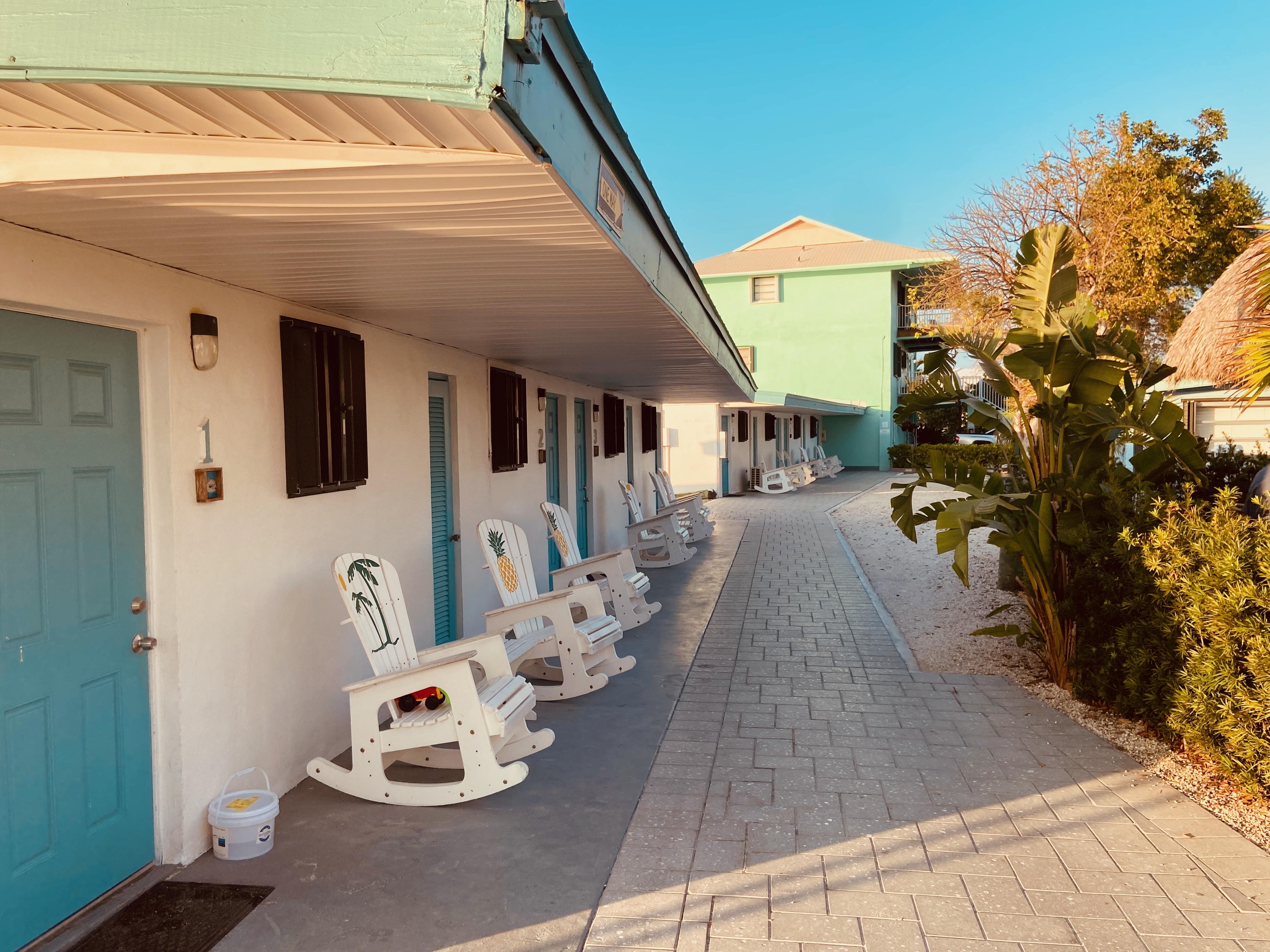 The front doors of Rooms 1 thru 8