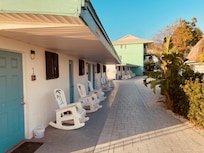 The front doors of Rooms 1 thru 8