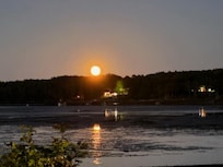 Moon rising over the cove.