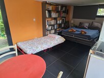 Downstairs bedroom not representative of photo on website