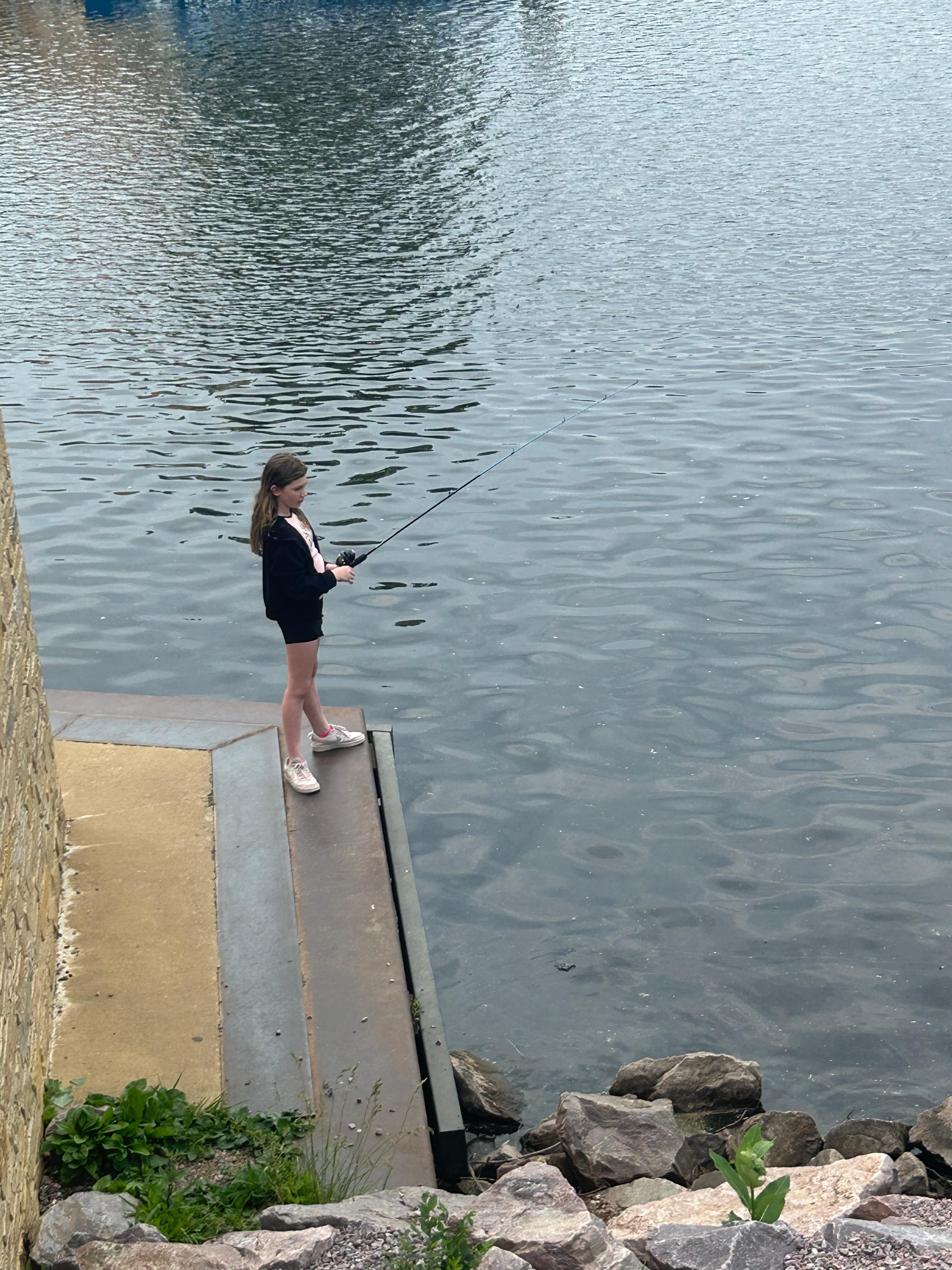 Girl likes to fish!