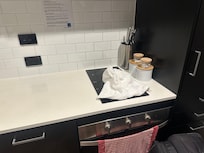 Used kitchen upon entry