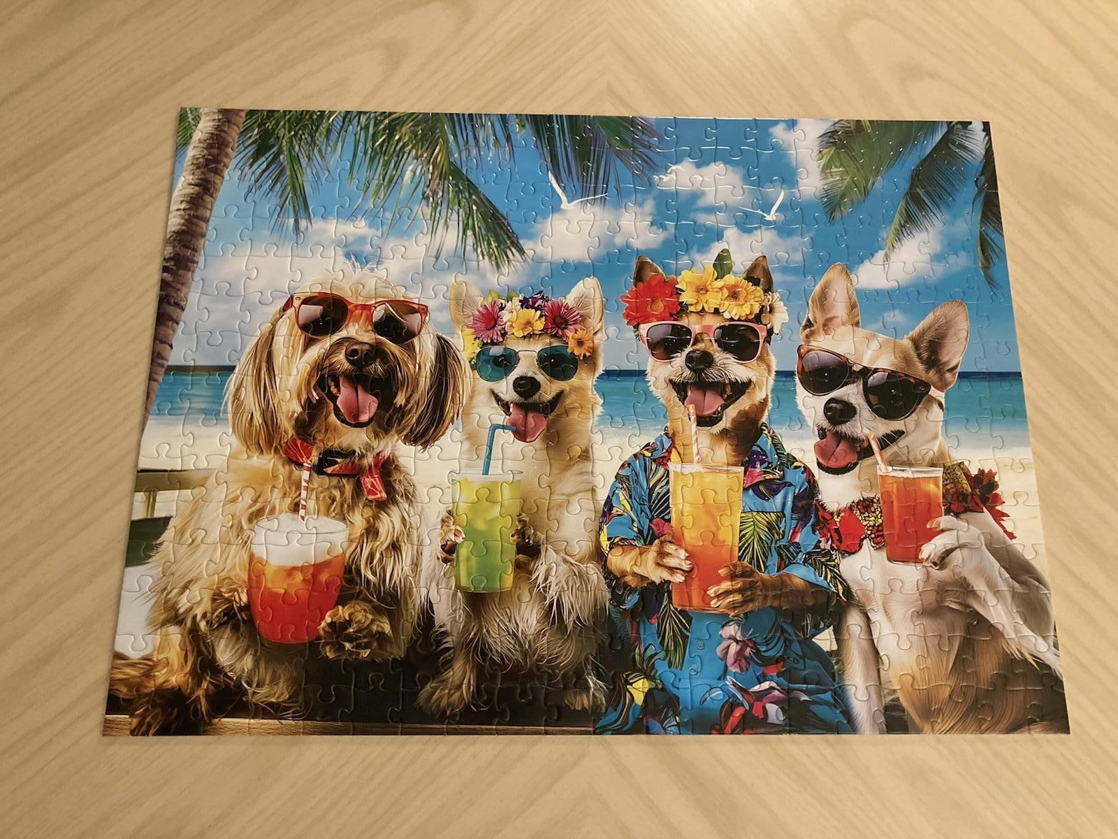 Dining table was great for working on puzzles