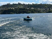 Kids enjoying being out on the biscuit
