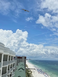 Beach picture from balcony.