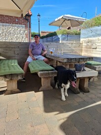 Outdoor bar area