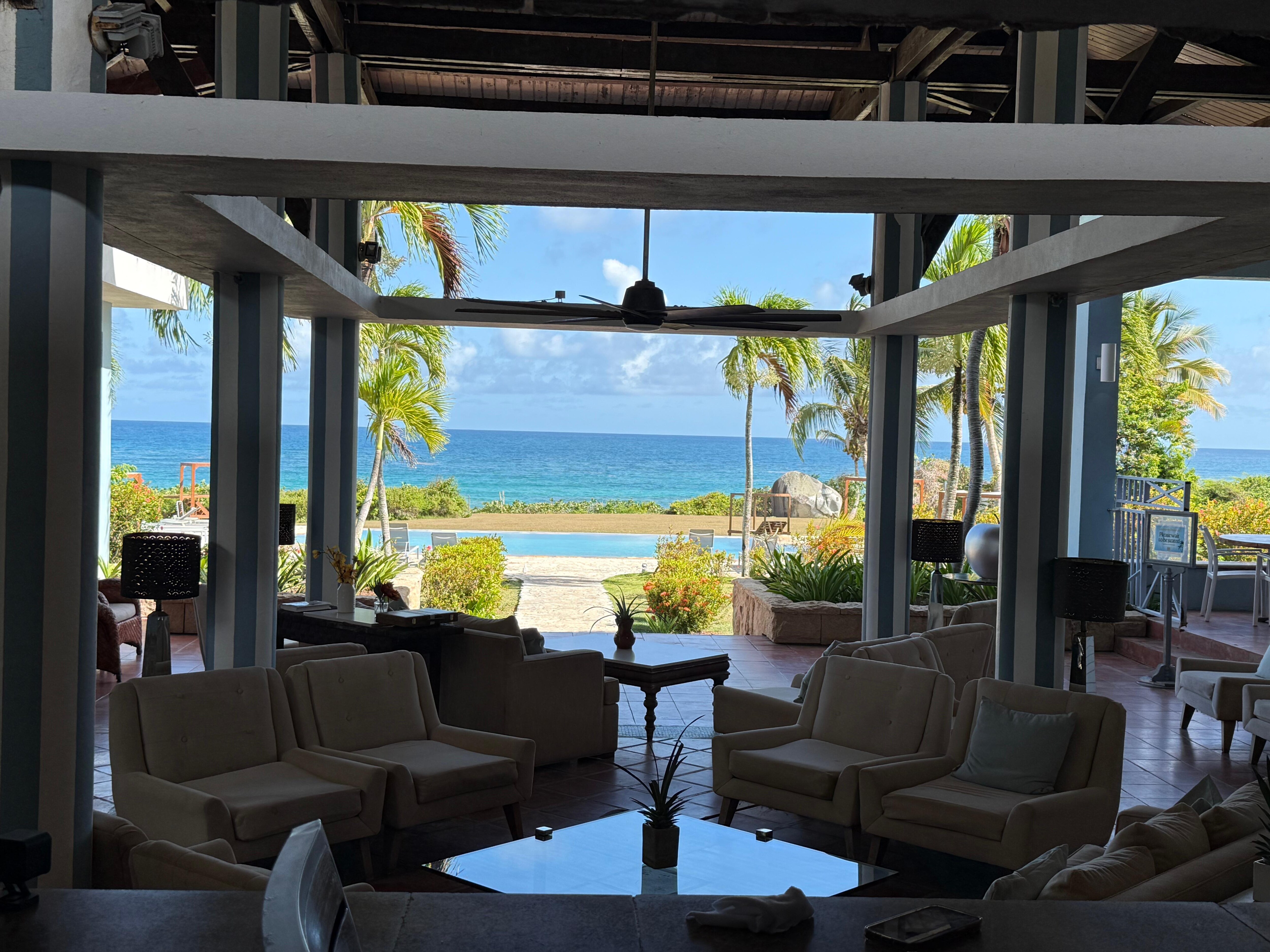 View at check in desk is spectacular