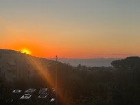 Solnedgang set fra terassen