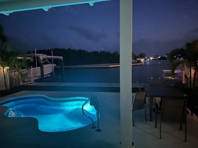 Relaxing on the patio.