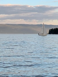 Enjoying Flathead Lake from the water’s edge.